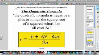 Solving quadratic equations using the quadratic formula [upl. by Eahs]