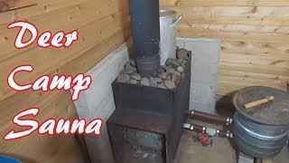 How Our Off Grid Wood Stove Sauna Works [upl. by Aicirtac]