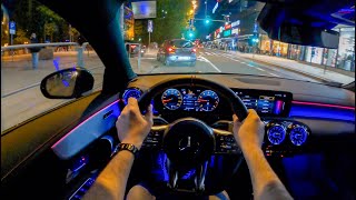 Mercedes AMG CLA 35 Night 306HP  POV Test Drive 774 Joe Black [upl. by Llyrrad]