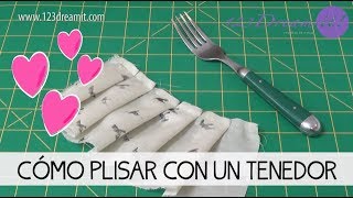 Cómo hacer pliegues con un tenedor [upl. by Dinan]