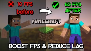 ➢Minecraft Lag Fix  LAG amp STUTTER FIX  PotatoLow end PC  Minecraft FPS Boost [upl. by Bicknell]