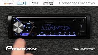 How To  Dimmer and Illumination Settings on Pioneer InDash Receivers 2018 [upl. by Ellennaj]