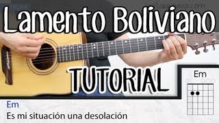 Como tocar Lamento Boliviano Enanitos Verdes en guitarra COMPLETO acordes tutorial SUPER FACIL [upl. by Mezoff]