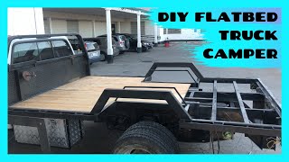 Flatbed Truck Camper Build  Part 2 The Bed [upl. by Glaudia470]