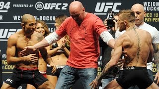 Watch the full Jose Aldo vs Conor McGregor weighin  UFC 194 [upl. by Ednihek241]