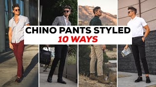 10 Ways to Wear Chino Pants  Mens Outfits  Parker York Smith [upl. by Frost]