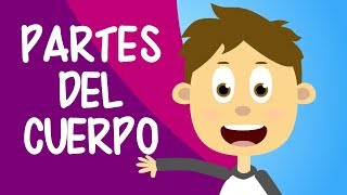 VOCABULARIO LAS PARTES DEL CUERPO HUMANO PARA NIÑOS  EN ESPAÑOL [upl. by Lynnelle]