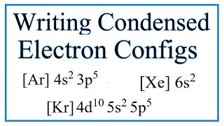 Writing CondensedAbbreviated Electron Configurations [upl. by Imeaj]