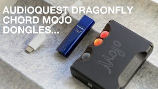 Audioquest Dragonfly Cobalt vs Chord Mojo vs Dongles [upl. by Ardek505]