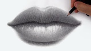 How to Draw  Shade Lips in Pencil [upl. by Atsyrhc]