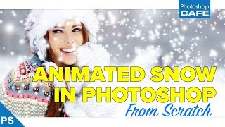 How to make ANIMATED SNOW in PHOTOSHOP overlay for photos or video [upl. by Nirrat]