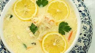 Greek Lemony Chicken Avgolemono Soup 2 WAYS [upl. by Lenox]