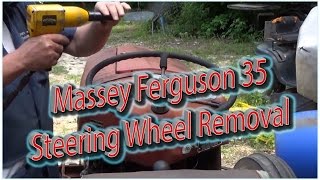 Massey Ferguson 35 Steering Wheel Removal [upl. by Stavros]