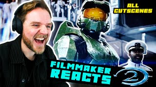 FILMMAKER REACTS TO HALO 2 ANNIVERSARY  ALL CUTSCENES [upl. by Laise670]