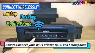 How to Connect Epson L355 L365 L385 L405 L3060 WiFi to PC Laptop and Android Phone  INKfinite [upl. by Keely]