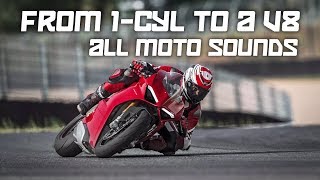 All Motorcycle Engine Sounds from 1cylinder to a V8 [upl. by Gonagle]