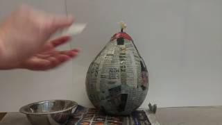 How to paper mache a balloon part 1 [upl. by Jessika644]