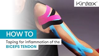 HOW TO  Kinesiology taping for inflammation of the biceps tendon [upl. by Yalcrab]