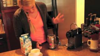 Nespresso Aeroccino Plus Frother Review Frothing Almond Milk [upl. by Lein]