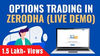 How to trade in Options Using Zerodha Kite Options Trading Demo  Trade Brains [upl. by Yelad254]